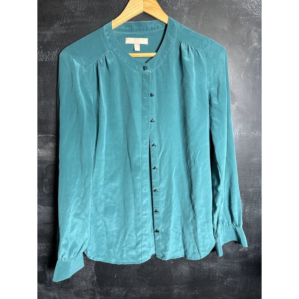 Banana Republic Women's Teal Button-Up Blouse - Picture 7 of 7